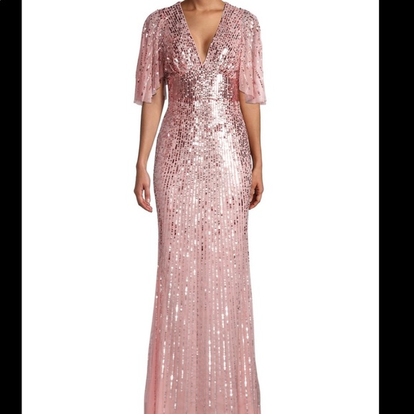 open lace back dress Alex Perry Tallon Sequin One Sleeve Gown – Runway Catalog